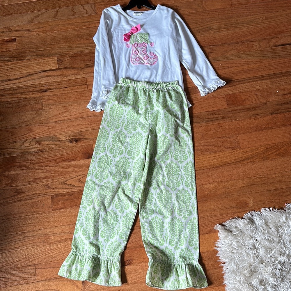 Girls shrimp and grits stocking outfit